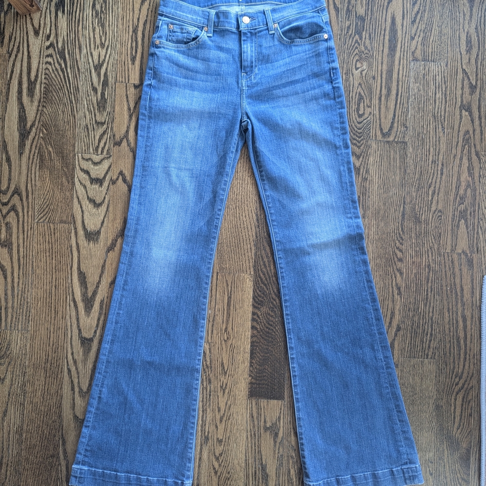 7 For All Mankind Blue Flare Jeans